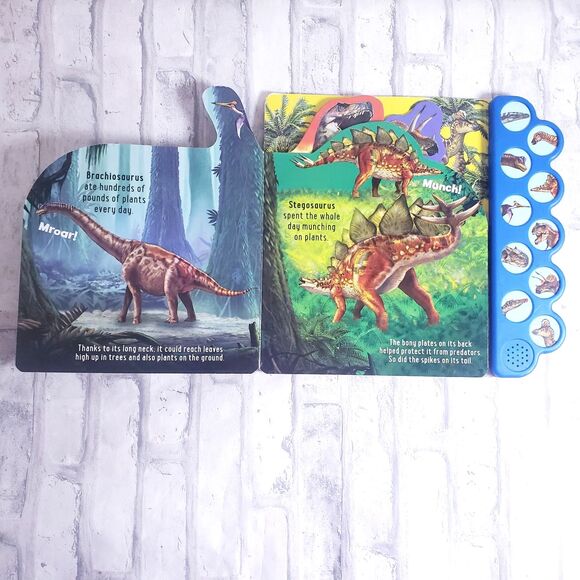 Discovery Blue and Orange Learning Toy Dinosaur Sound Book - Picture 2 of 3